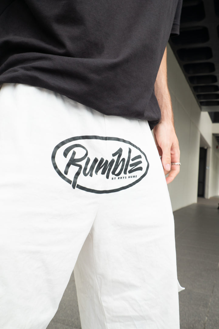 Baggy Unisex Dancer Cargos in White