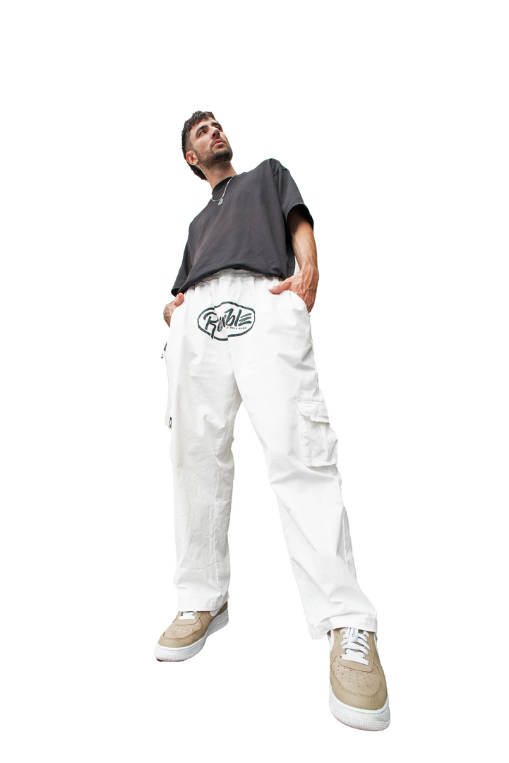 Baggy Unisex Dancer Cargos in White