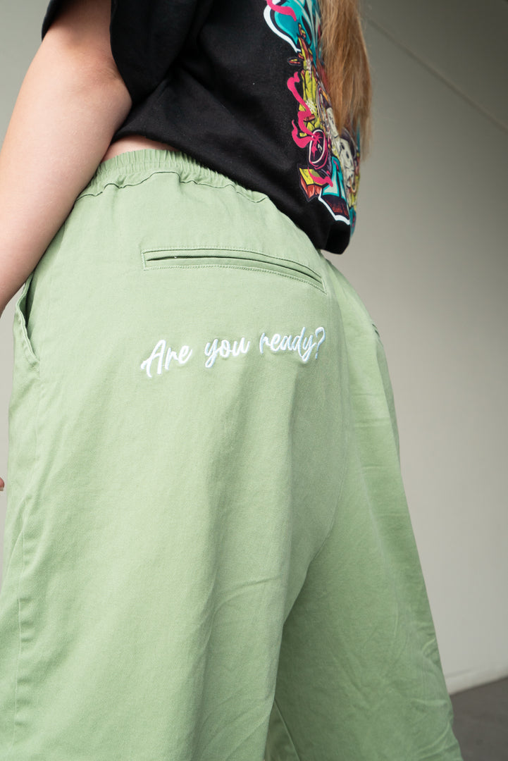 Baggy Unisex Dancer Cargos in Green